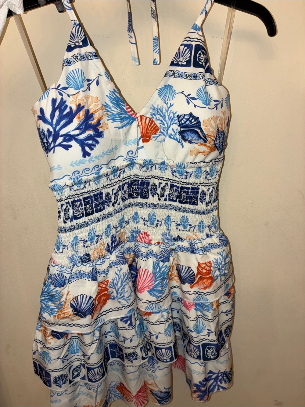 Ruffle halter sun dress